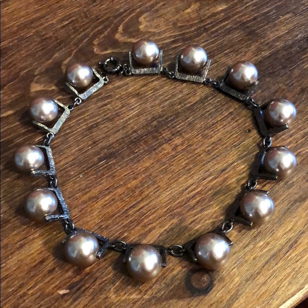 Edgy Pearl Necklace